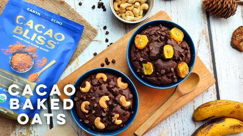 Healthy Cacao Baked Oats | Tiktok's Viral Baked Oats