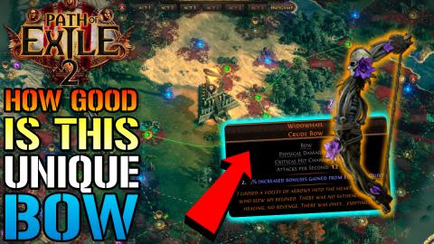 Path Of Exile 2: "Widowhail Crude Bow" Unique Weapon Guid...