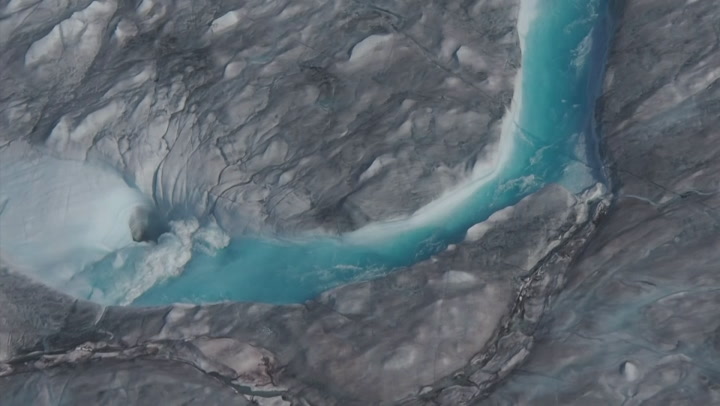 Ice Cold Rushing Rivers Disturbing video shows rushing rivers of melted ice, nearly 10-billion ...
