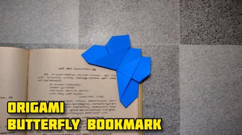 Origami Butterfly Bookmark | Origami tutorial | Paper cra...