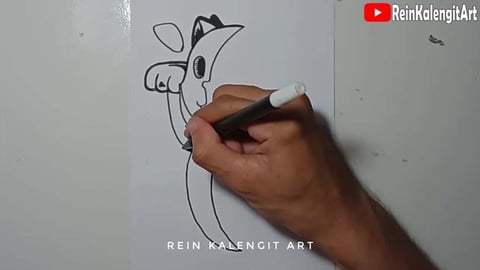 Drawing Graffiti Cat Character