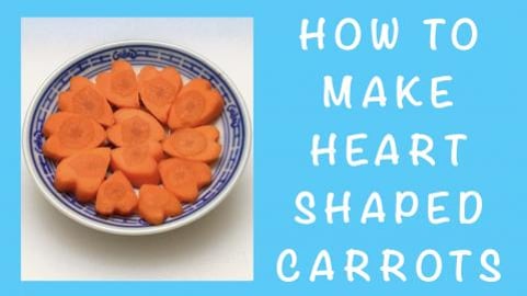 How to Make Heart Shaped Carrots / Quick & Easy Garnish f...