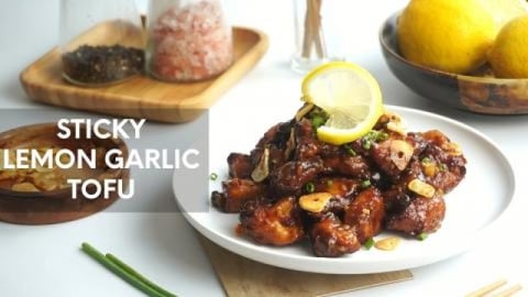 Sticky Lemon Garlic Tofu Recipe