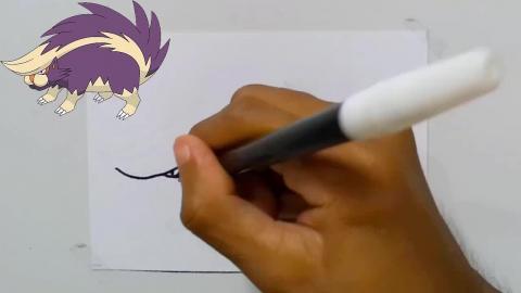 Draw Pokemon skuntank shorts