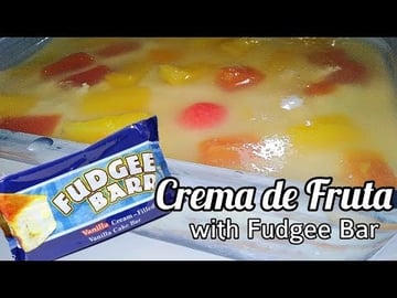 NO BAKE CREMA DE FRUTA WITH FUDGEE BAR | Crema de Fruta C...