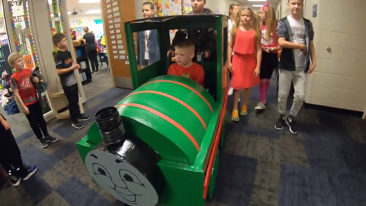 Middle school students create special Halloween costume for student who