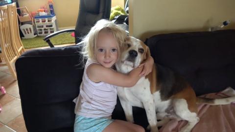 Little Girl Growing Up With Dogs as Her Best Friends