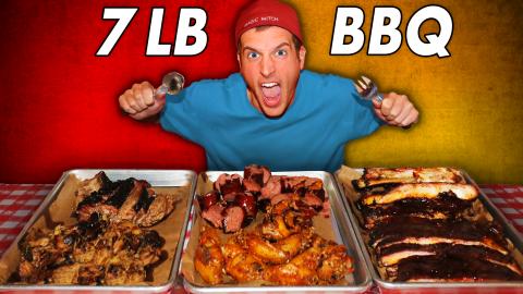 Battling This MASSIVE BBQ Platter Challenge in Michigan!