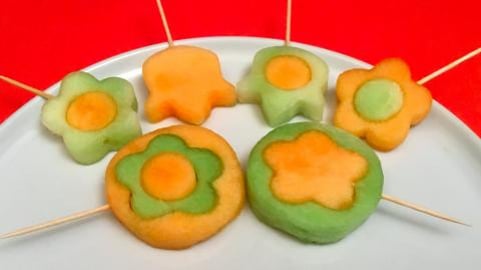 How to Cut and Serve Melon Flowers / Healthy Fruit Snacks...
