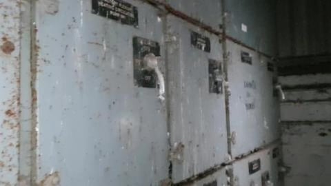 Abandoned place at night