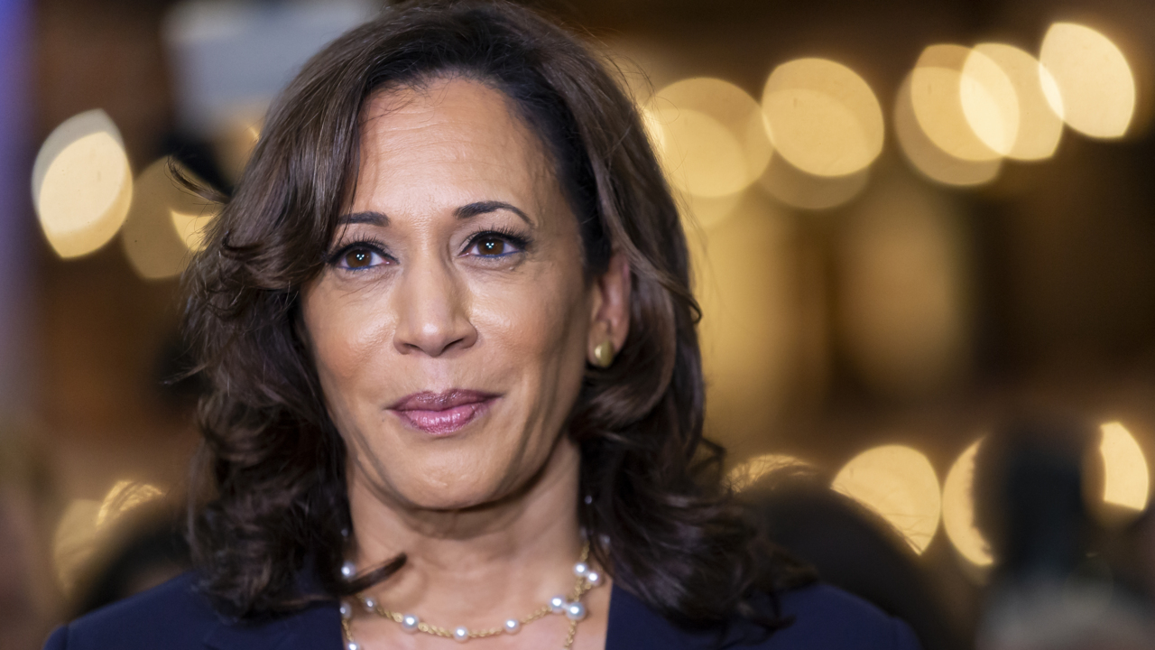 Inside the post debate Spin Room with Kamala Harris talking about being ...