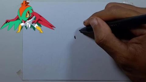 Drawing Pokemon HAWLUCHA POK