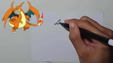 Drawing Pokemon MEGA CHARIZARD Y Shorts
