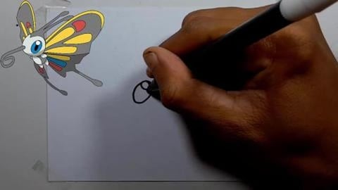 Drawing Pokemon BEAUTIFLY shorts