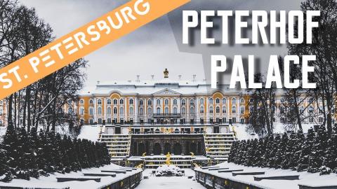 Beautiful Peterhof Palace St. Petersburg in winter | Russ...