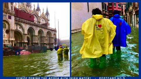 What Venice looks like with the Acqua Alta & Snow