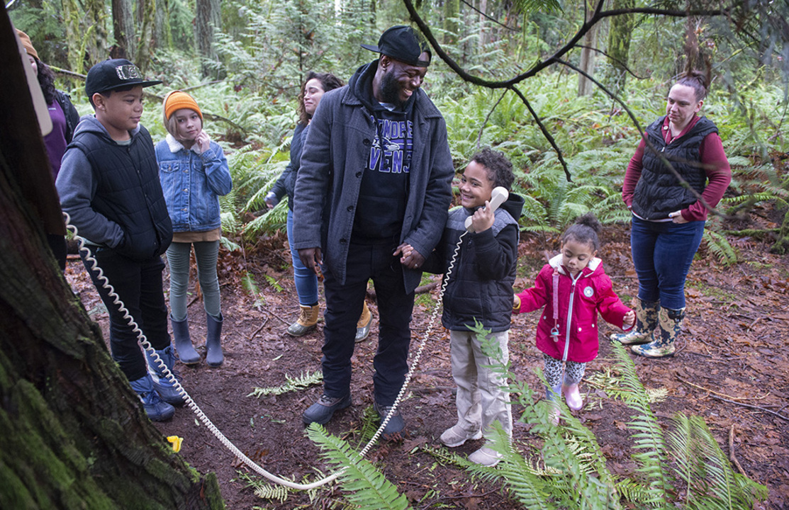 Telephone of the Wind set up in Olympia's Priest Point Park | The