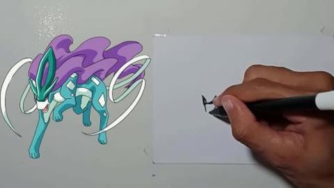 Drawing Pokemon SUICUNE Shorts