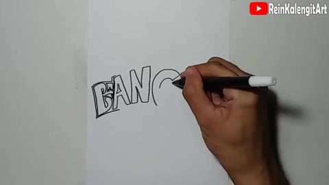 Drawing Grafity text BANG