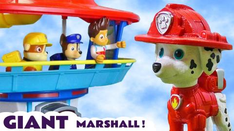 Paw Patrol Giant Marshall tries to help the other Pups