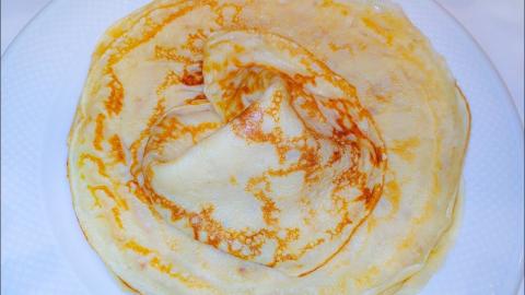 Super Soft And Thin Crepes With Hot Milk