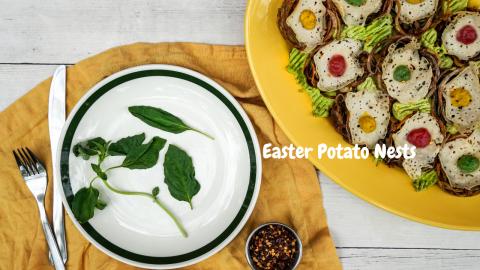 Easter Potato Nests