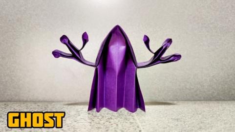Origami Ghost | Halloween Origami | Origami tutorial | Pa...