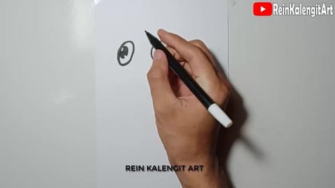 Drawing dog karate character graffiti