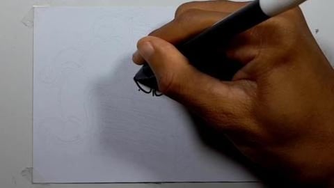 Drawing PIRATE OCTOPUS GRAFITI 