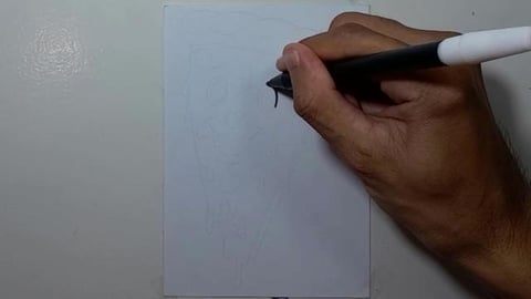 Drawing cute pizza character graffiti