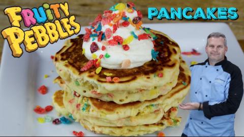 Fruity Pebbles Pancakes