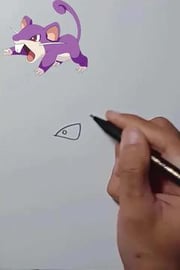 Drawing Pokemon RATTATA Shorts