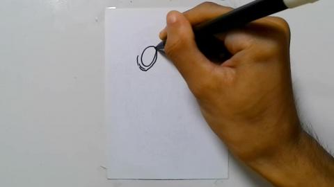 Drawing crazy laughing zombie face graffiti
