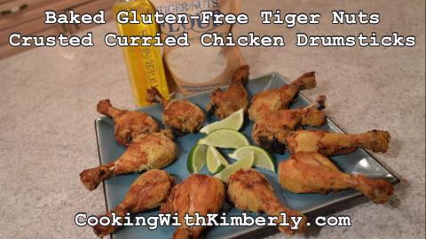 Baked Gluten-Free Tiger Nuts Crusted Curried Chicken Drum...