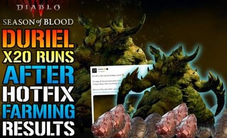 Diablo 4: x20 Duriel Runs! AFTER Hotfix! What 20 Runs Get...
