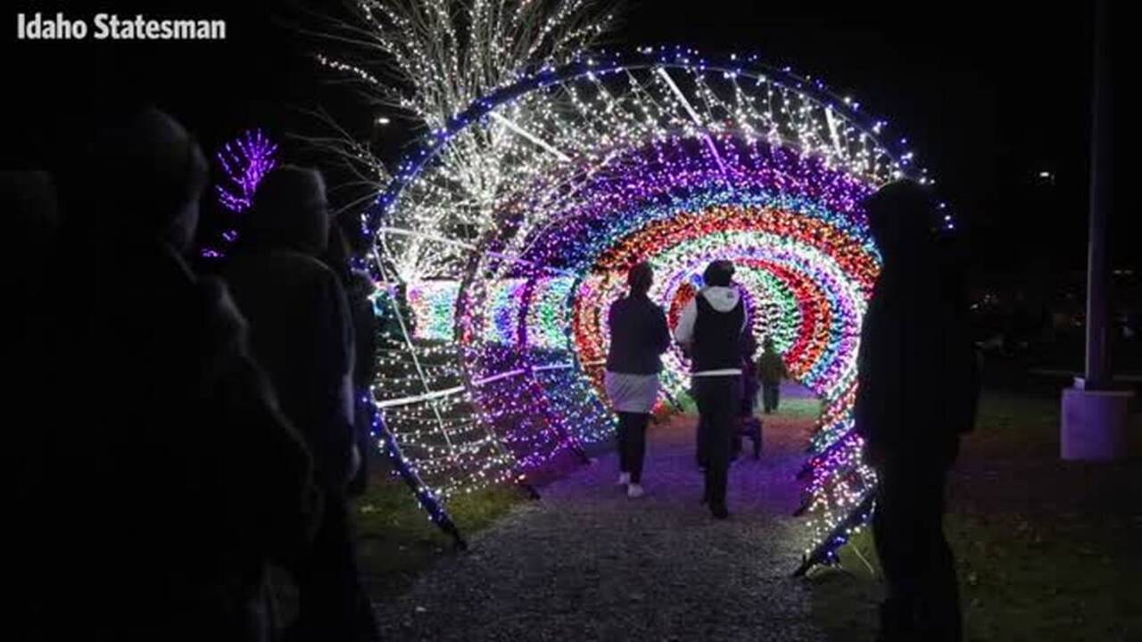 Lighting up Scentsy Commons with tunnel of lights Biloxi Sun Herald