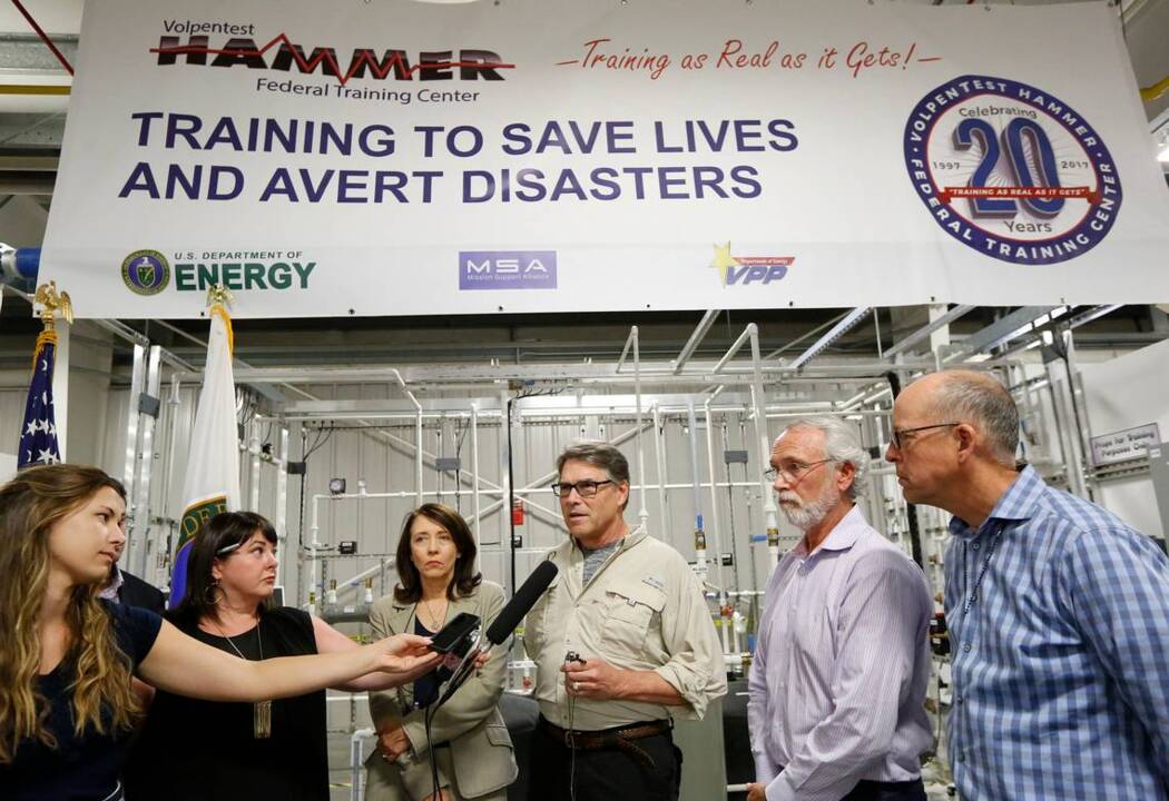 Energy Secretary Rick Perry at HAMMER training facility TriCity Herald