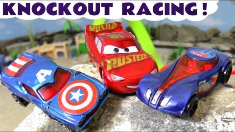 Marvel Avengers and DC Superhero Cars Knockout Racing Com...