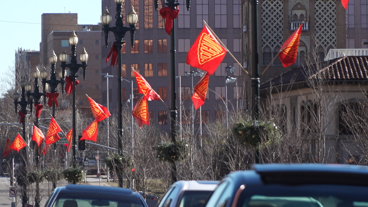 NFL Films HQ flying Chiefs flag as part of Super Bowl tradition