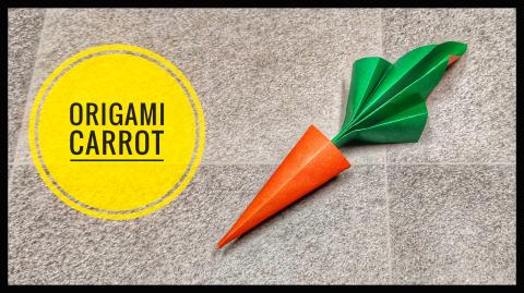 Origami Carrot | Origami tutorial | Paper craft