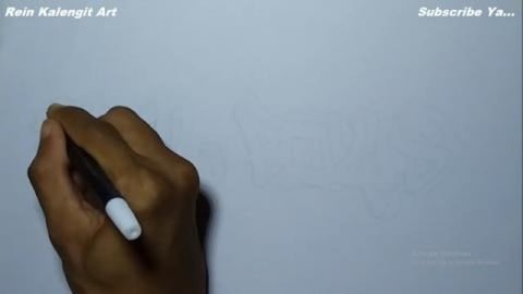 Drawing Graffiti Name EVIL BOYS