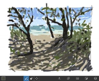 My latest Digital Painting Timelapse from the Beach. Sand...