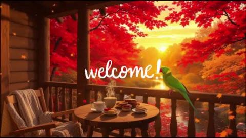 Relaxing sunset with colourful birds sounds , Cosy relaxi...