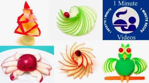 5 Original Ways to Cut an Apple / Amazing Tricks