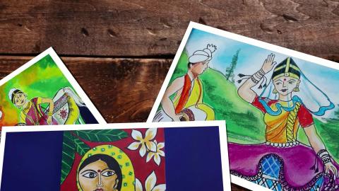 Woman on Canvas | Sumana's Artwork
