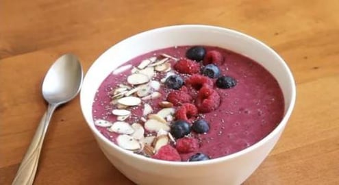 Berry Breakfast Smoothie Bowl by SweetTreats