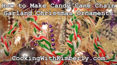 How to Make Candy Cane Chain Garland Christmas Ornaments:...