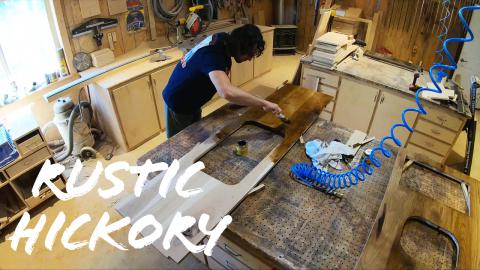 DIY Rustic Hickory Counter Tops for the Van Conversion