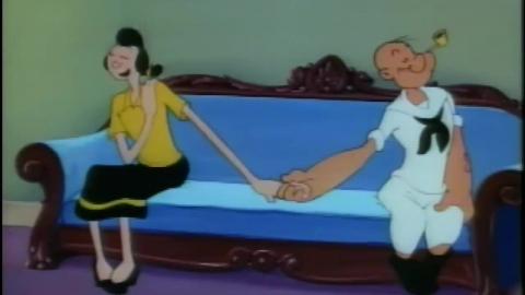 Popeye is marrying Olive tomorrow; he's ecstatic