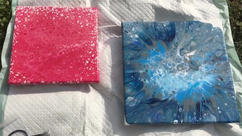 2020 Fluid Art #64 - Dried Results